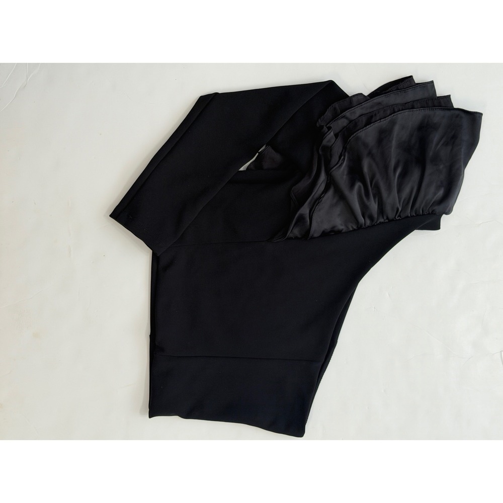 Vestique Black One Shoulder Ruffle Long Sleeve Top Y20528 womens Size M - Picture 7 of 8